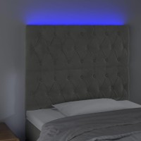 vidaXL LED Headboard Light Gray 39.4