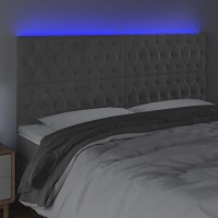 vidaXL LED Headboard Light Gray 70.9