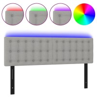 vidaXL LED Headboard Light Gray 56.7