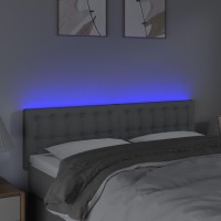 vidaXL LED Headboard Light Gray 56.7