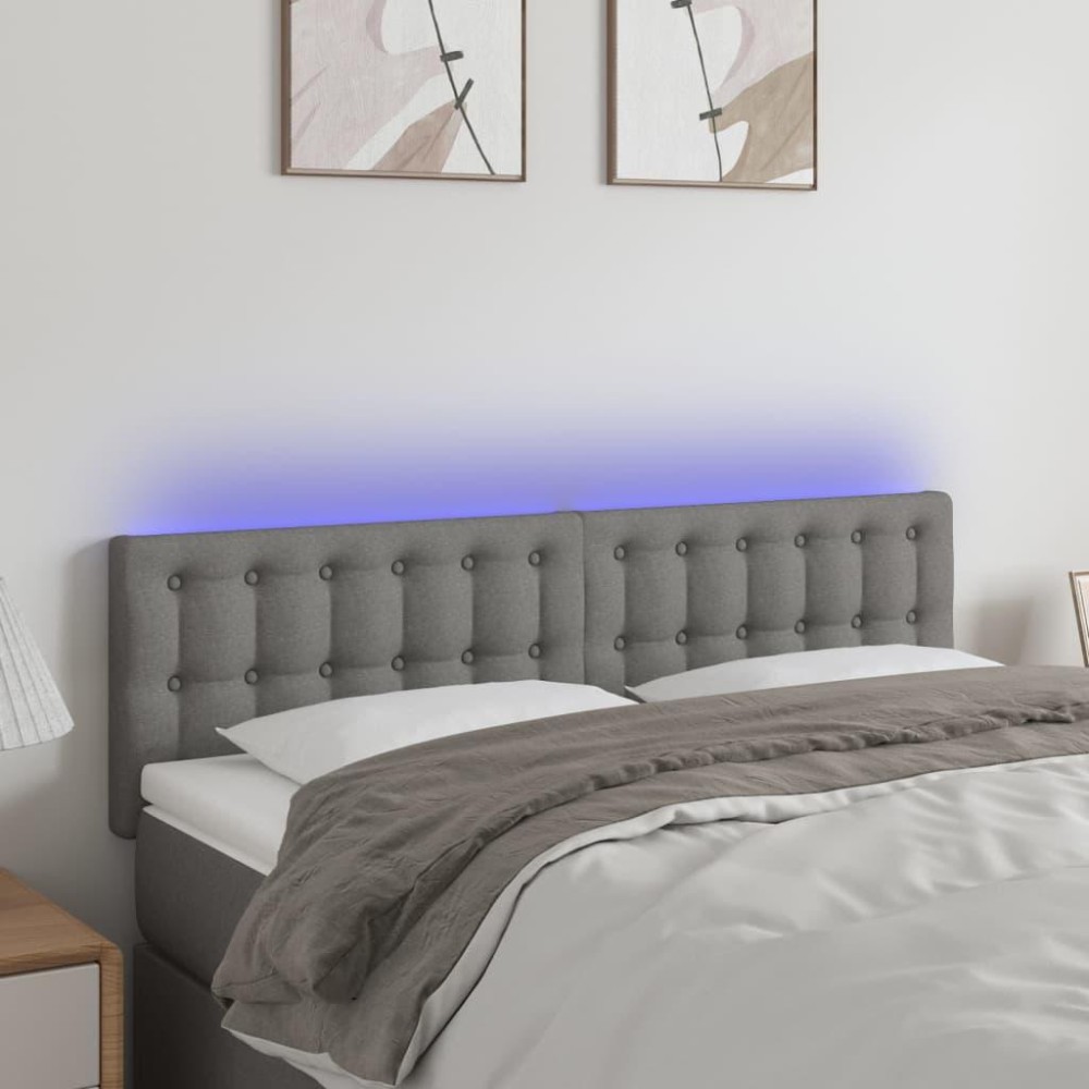 vidaXL LED Headboard Dark Gray 56.7