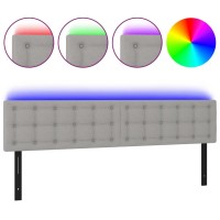 vidaXL LED Headboard Light Gray 63