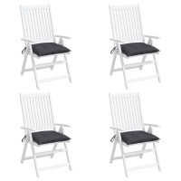 vidaXL Chair Cushions 4 pcs Anthracite 15.7