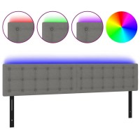 vidaXL LED Headboard Dark Gray 78.7