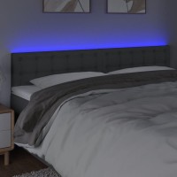 vidaXL LED Headboard Dark Gray 78.7