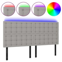 vidaXL LED Headboard Light Gray 70.9