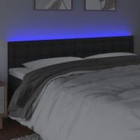 vidaXL LED Headboard Black 63