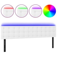 vidaXL LED Headboard White 63