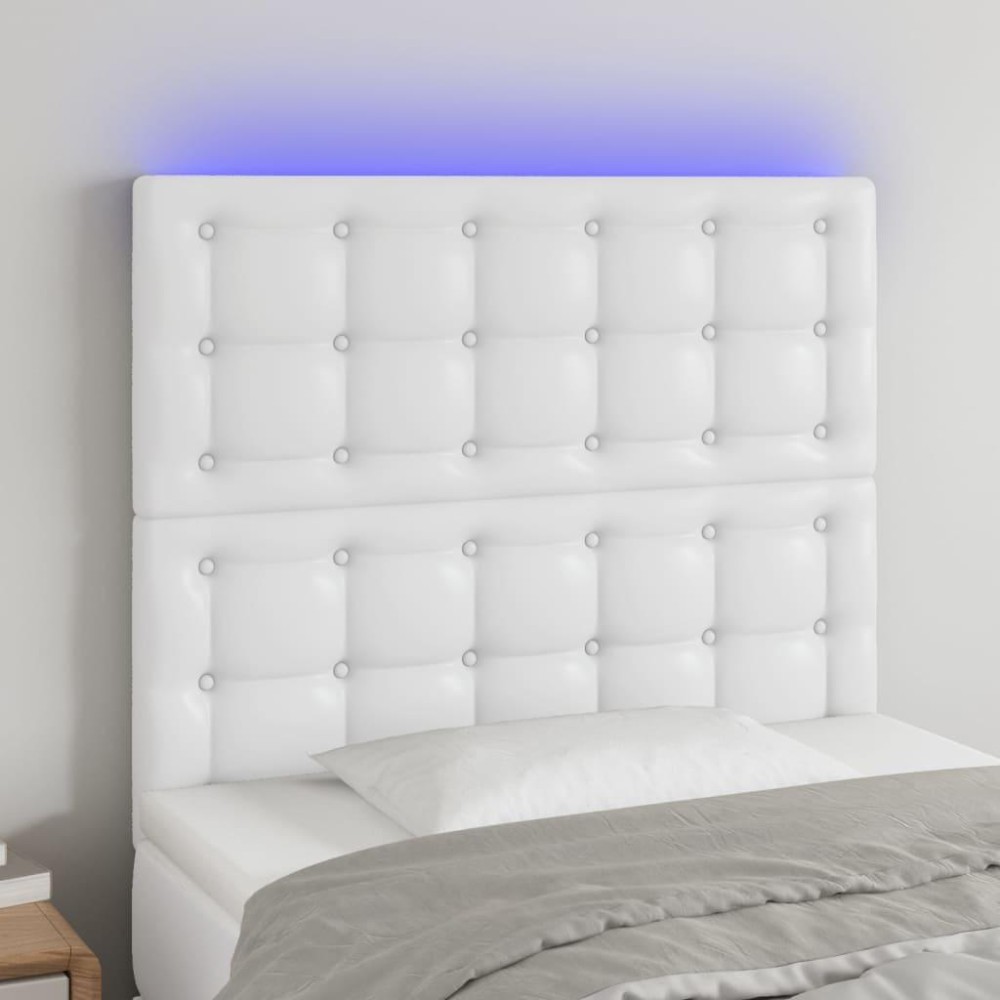 vidaXL LED Headboard White 39.4