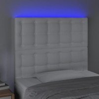 vidaXL LED Headboard White 39.4