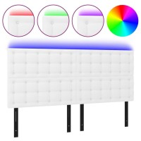 vidaXL LED Headboard White 70.9