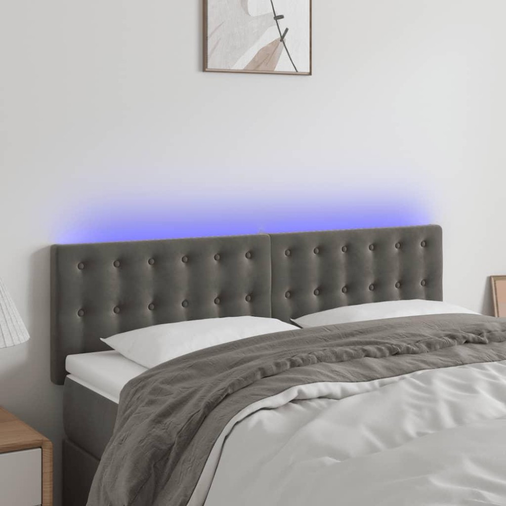 vidaXL LED Headboard Dark Gray 56.7