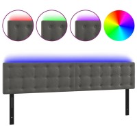 vidaXL LED Headboard Dark Gray 78.7