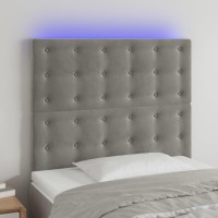 vidaXL LED Headboard Light Gray 39.4