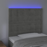 vidaXL LED Headboard Light Gray 39.4