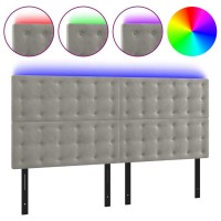 vidaXL LED Headboard Light Gray 70.9