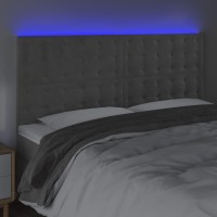 vidaXL LED Headboard Light Gray 70.9