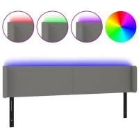 vidaXL LED Headboard Dark Gray 64.2