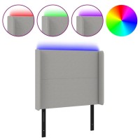 vidaXL LED Headboard Light Gray 40.6