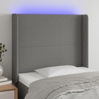 vidaXL LED Headboard Dark Gray 40.6