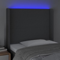 vidaXL LED Headboard Dark Gray 40.6