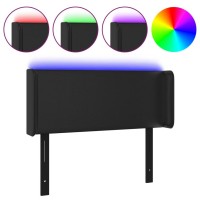 vidaXL LED Headboard Black 40.6