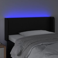 vidaXL LED Headboard Black 40.6