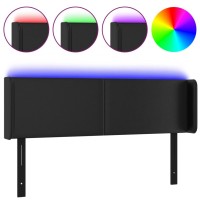 vidaXL LED Headboard Black 57.9