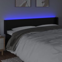 vidaXL LED Headboard Black 64.2