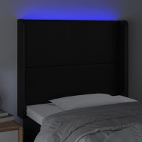 vidaXL LED Headboard Black 40.6