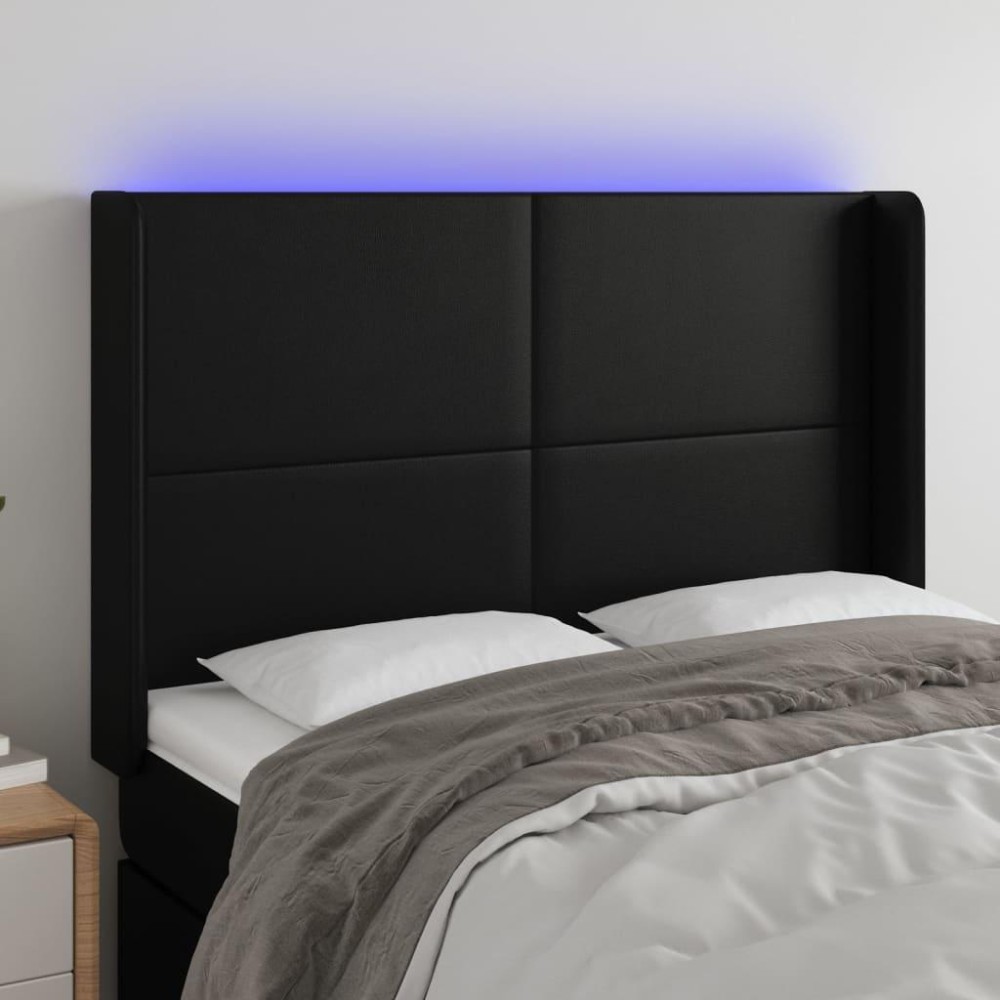 vidaXL LED Headboard Black 57.9