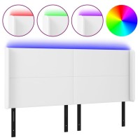 vidaXL LED Headboard White 64.2