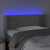 vidaXL LED Headboard Light Gray 40.6