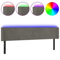 vidaXL LED Headboard Dark Gray 64.2