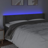 vidaXL LED Headboard Dark Gray 64.2