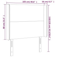 vidaXL LED Headboard Light Gray 40.6