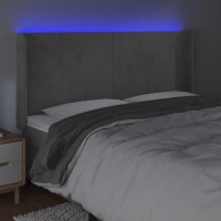 vidaXL LED Headboard Light Gray 79.9