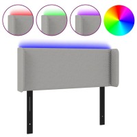 vidaXL LED Headboard Light Gray 40.6