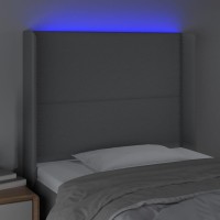 vidaXL LED Headboard Dark Gray 40.6