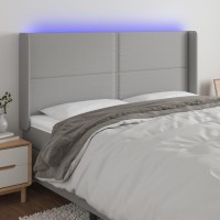 vidaXL LED Headboard Light Gray 64.2