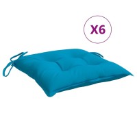 vidaXL Chair Cushions 6 pcs Light Blue 15.7