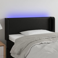 vidaXL LED Headboard Black 40.6