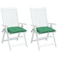 vidaXL Chair Cushions 2 pcs Green 15.7