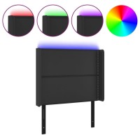 vidaXL LED Headboard Black 40.6