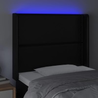 vidaXL LED Headboard Black 40.6