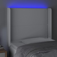 vidaXL LED Headboard White 57.9