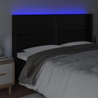 vidaXL LED Headboard Black 64.2