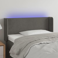 vidaXL LED Headboard Dark Gray 40.6