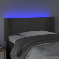 vidaXL LED Headboard Dark Gray 40.6