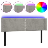 vidaXL LED Headboard Light Gray 57.9